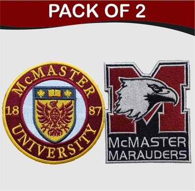 McMaster University & McMaster Marauders Logo Iron On Patch - Sew Patch