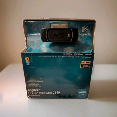 Logitech HD Pro Webcam C910 Black Full HD 1080p High Definition MPN C910
