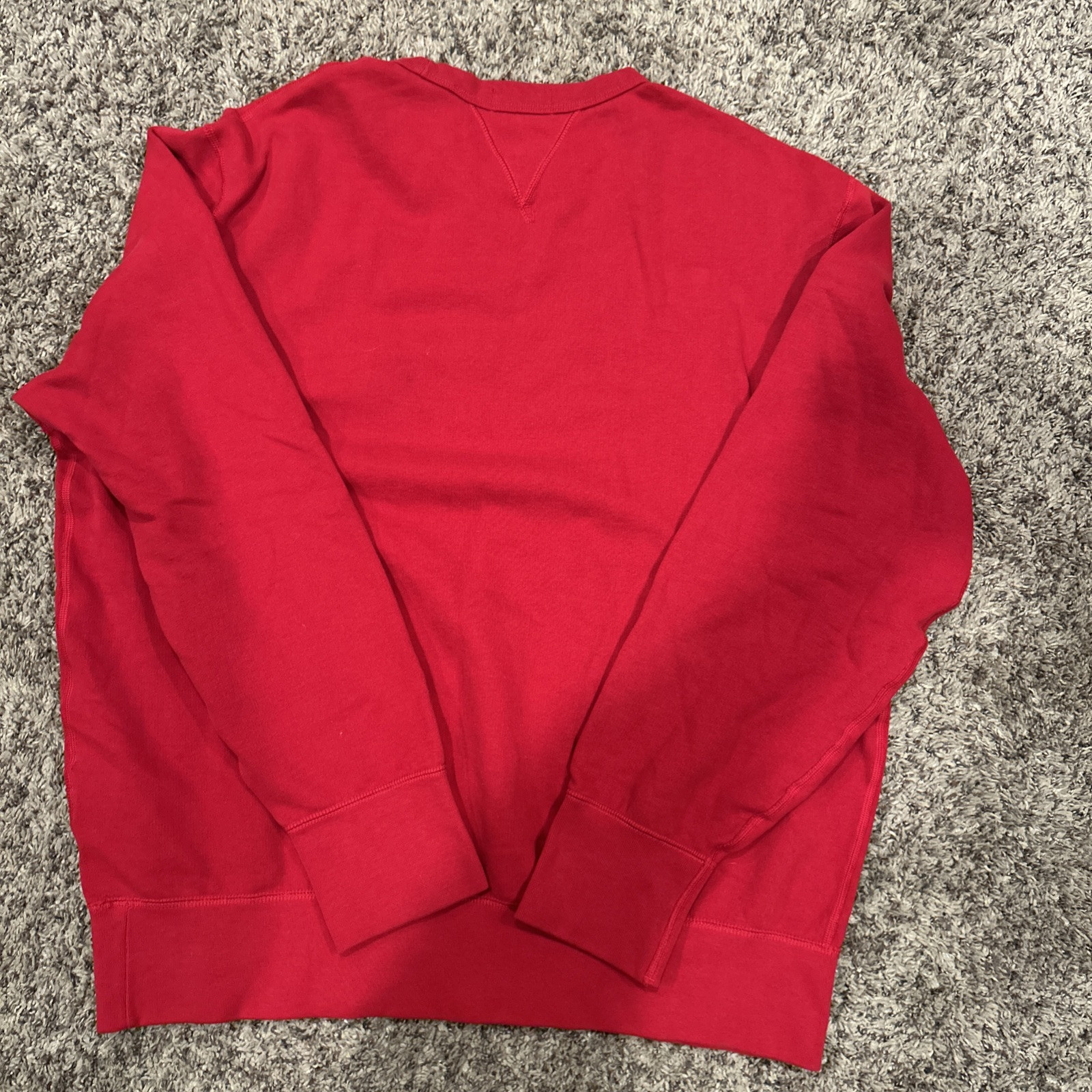 Polo Ralph Lauren Pullover Girocollo Felpa Uomo XL Rosso Maglione Pile Pony