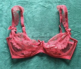 Agent Provocateur Set Bra & Suspender Belt Pink Lace Willa Unworn Valentine gift