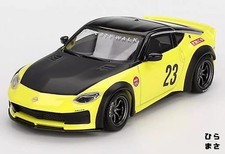 Nissan Z LB Nation Works 1/64 Mini GT Ikazuchi Yellow LHD MGT00826