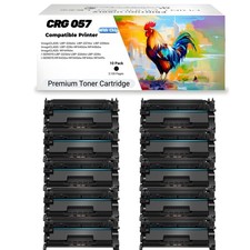 10PK 057 Toner Compatible for Canon 057 057H LBP227 233 226 MF445 453 With Chip