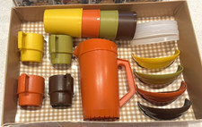 Vintage Tupperware Mini-Serve-It Childrens Serving Set 1979 w Box Extra Tumblers