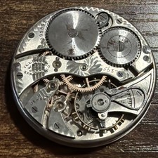 VTG 1916 Illinois Pocket Watch Movement, Grade 401 Sz 12s, 11j ~COWELL & HUBBARD