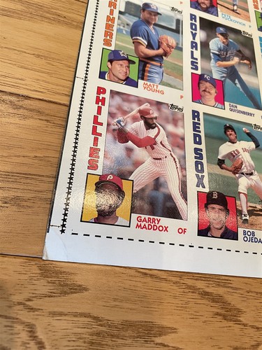 1984 Topps 7-11 Baseball Uncut Sheet Palmer Brett Carew Smith (132 Karten) *US70 - Bild 6 von 9