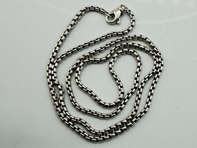 David Yurman Men's 925 Sterling Silver 2.2mm 22'' Box Chain Necklace 17.7g Grams