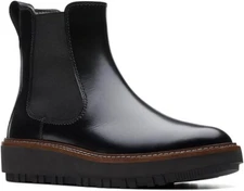 Clarks Womens Orianna Up Chelsea Boots Black Leather 26174821