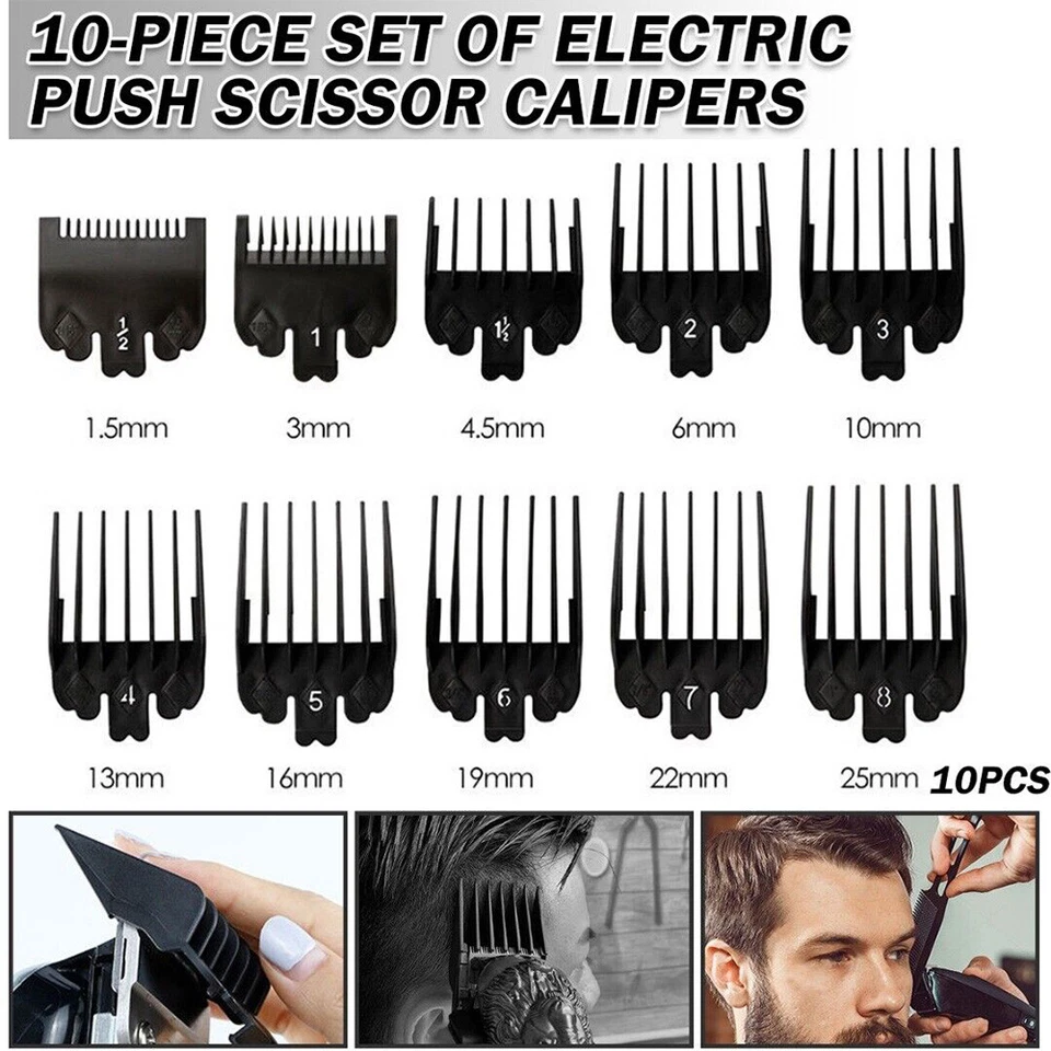MARKENLOS 10x für WAHL Aufsteckkamm Haarschneider Hair Clipper Limit Comb Ersatz 1,5~25mm