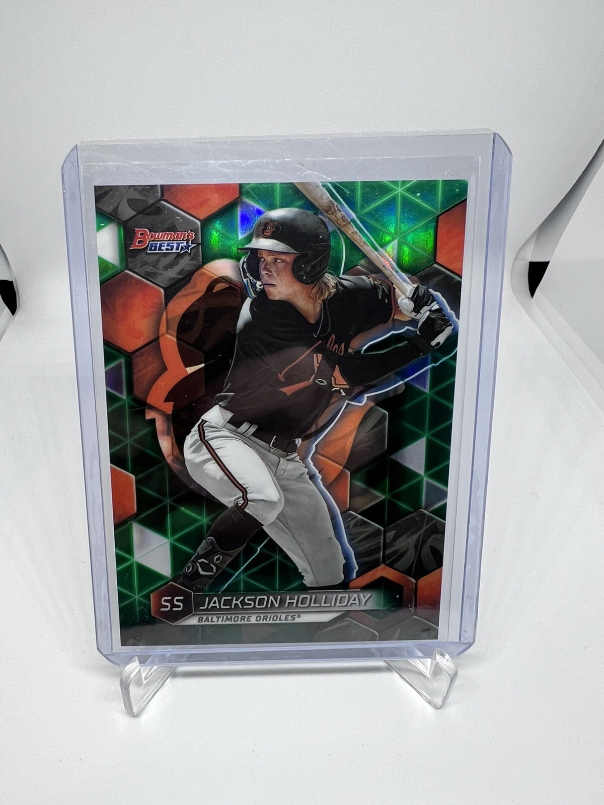 2023 Bowman's Best Jackson Holliday Green Refractor /99 Orioles
