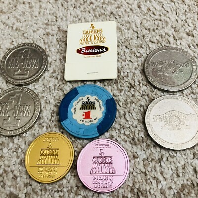 Nevada Game Tokens, Chip, Matches, 4 Queens, Whiskey Pete, Cal Neva, 4 Queens