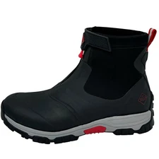 Muck Men's Apex Mid Zip Waterproof Multiuse Sz 14 Boots AXMZ-106 Black Gray Red