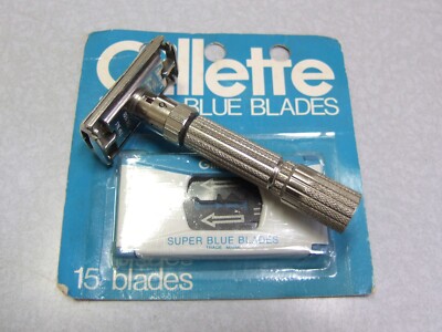 Vintage Gillette Fat Boy Adjustable 195 DE Safety Razor E3 1959