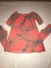 Women’s Paisley Grace Dress Orange Paisley Print Size XXXL