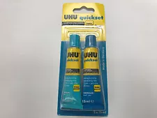 UHU QUICKSET EPOXY RESIN GLUE 5 MINUTES WATER CLEAR SUPER STRONG 