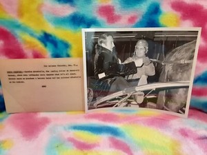 RARE PRESS PHOTO JERRY KOOSMAN CARMINE ABBATIELLO NY METS ROOSEVELT RACEWAY