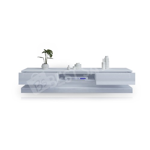 180cm RGB LED TV Stand Cabinet Entertainment Unit High Gloss 2 Drawers White AU - Picture 5 of 9
