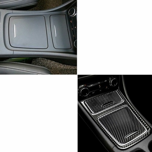 Real Carbon Fiber Center Storage Box Surround Cover For Mercedes Benz A180 13-18 - Picture 6 of 9