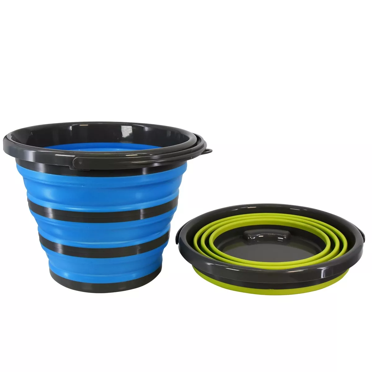 Wash Up Bowl Folding Silicone Collapsible Bucket Camping Caravan Hiking Fishing