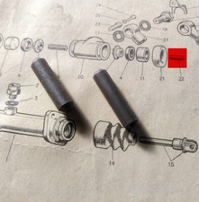 FIAT 500 C TOPOLINO COPPIA PUNTALI CILINDRETTO GANASCE FRENO (298)