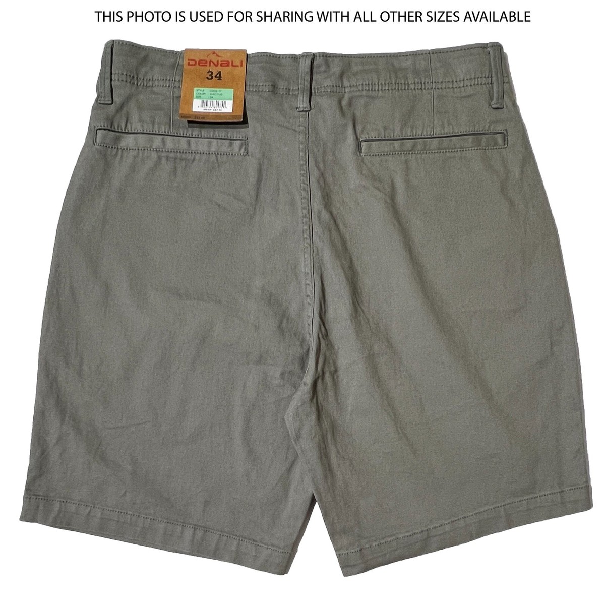 DENALI Men's Stretch Waist Band Flat Front Stretch Shorts D435117