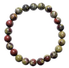 Dragon's Blood Jasper 8mm Stretchy Bracelet 7.5"