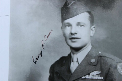 George Caron Pristine, T/SGT George Caron Signed Photograph, Enola Gay Tail Gunner ...