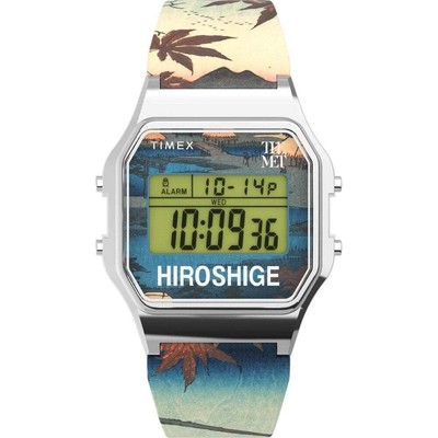 Wristwatch TIMEX T80 TW2W25300 THE MET HIROSHIGE Leather Chrono Alarm