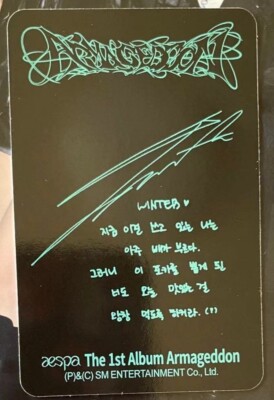 Aespa WINTER Armageddon JAPAN Exclusive ver. Official Photocard