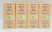 4 x Trader Joe's Facial Sunscreen Broad Spectrum SPF 40 Oil Free Invisible Gel