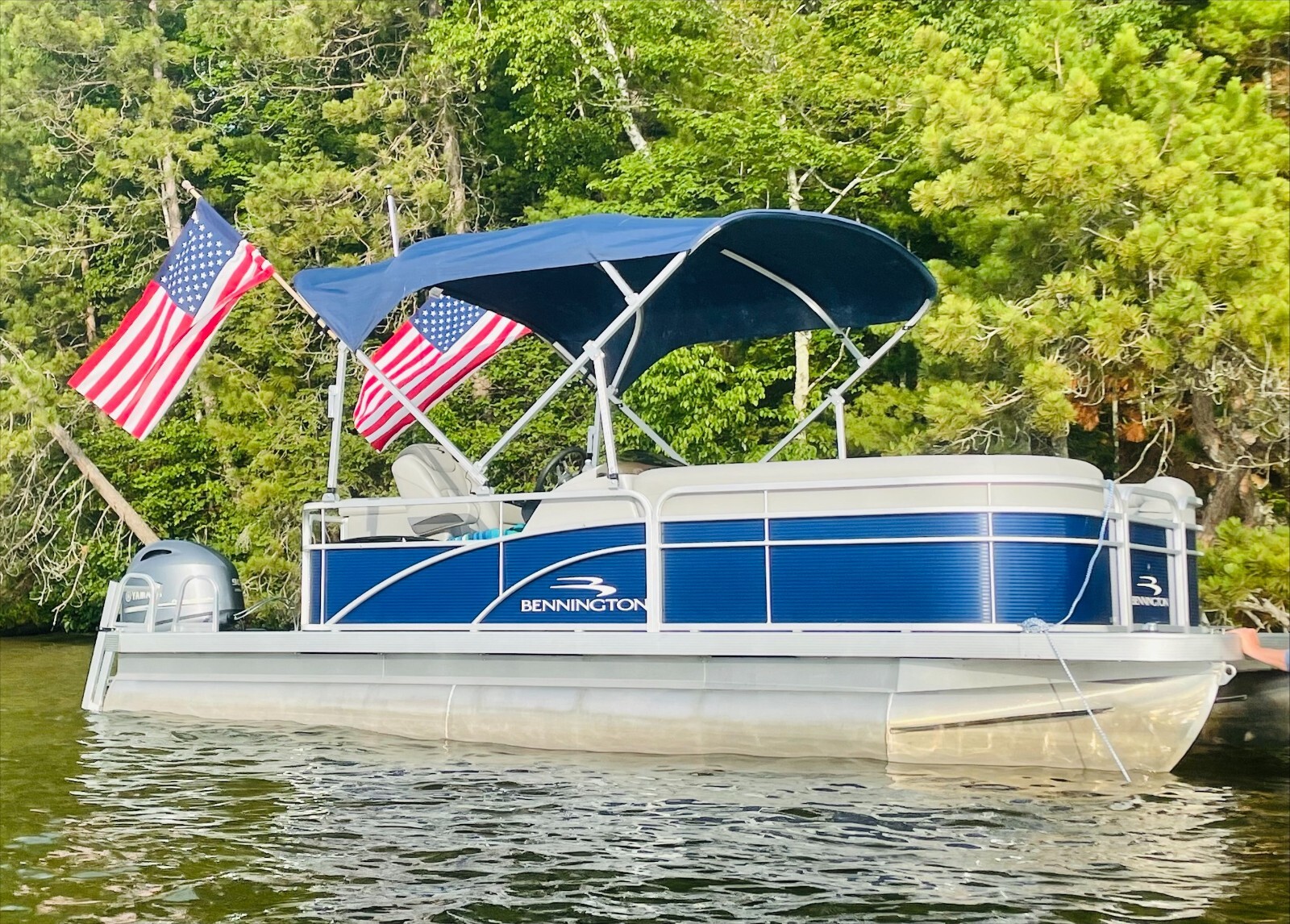 Pontoon Flag Mount Set Easy Fast Sturdy For Standard 1 1/4" Rail eBay