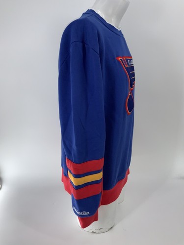 St. Louis Blues Mitchell & Ness Throwback Sweatshirt XXL Men Crewneck YGI Y4-89 - Picture 3 of 15