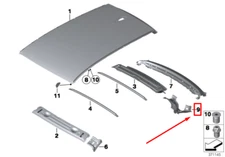 BMW 4 F32 F82 Rear Window Frame Upper Left Reinforcement 41007343103 7343103