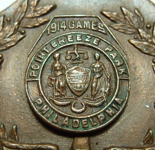 1914 PHILADELPHIA POINT BREEZE PARK Games Sports Medallion Medal Winged Foot Pa
