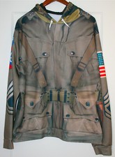 US Army Airborne Hoodie 3D Print Unisex L XL pit to pit 27.5" Length 27.5"