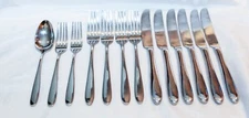 12 Pieces ONEIDA Stainless Steel Flatware 18/10 LOT Of Forks and Knives 
