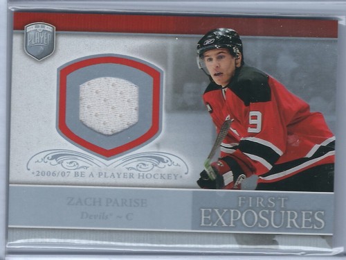 2006-2007 Be a Player Portraits Zach Parise New Jersey Devils Jersey Card - Foto 1 di 2