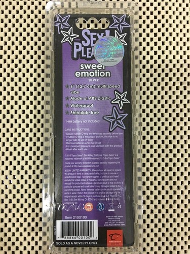 Sex Please Sweet Emotion 5'' Multi Speed Vibe - Silver - Picture 2 of 2