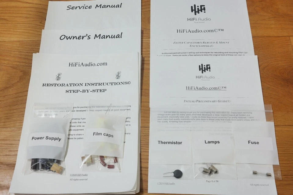 Ampex 601 Kit Restauración Actualización Recapitulación Condensador Fijar Reconstrucción Foto 2 de 4