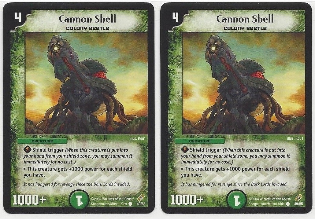 DUEL MASTERS NM Common Shield Trigger Creature #49/55 CANNON SHELL 