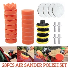 28PCS 3 Inch Polishing Pad Sponge Buff Buffing Waxing Kit Set For Car Polisher