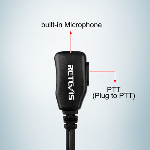 2Pin Mic Headset for Retevis RT22 H777Plus RT27V Baofeng UV5R Kenwood - Picture 7 of 9