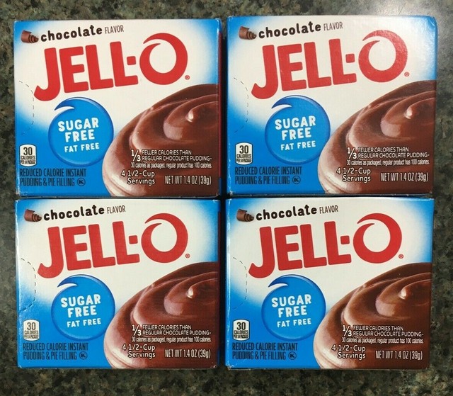 Jell-O Sugar-Free Chocolate Instant Pudding Mix Pack of 6 for sale