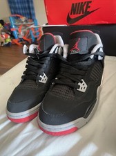 Size 7 - Air Jordan 4 Retro Bred Black/Fire Red Cement 2019