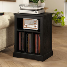 Farmhouse 3-Tier Record Player Stand with Vinyl Storage for Home Office