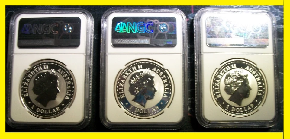 attention only 2007 Australian Silver Lunar pig 1 oz NGC ms 70 PIG only - Image 2 of 2