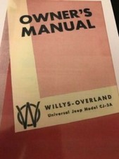  Jeep  CJ-3A Overland Universal Jeep Owners Manual 1948 Copy