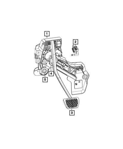 Pedal de freno delantero izquierdo para Jeep Wrangler 2018-2023 (N/P 04581894AG)
