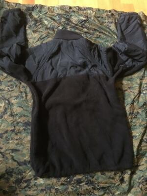 USGI Navy NWU Gore-Tex Parka Liner Black Polartec Fleece Jacket
