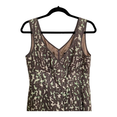 Nanette Lepore In The Wild Animal Print Sleeveless Dress SZ 10 Silk Linen - Picture 2 of 7