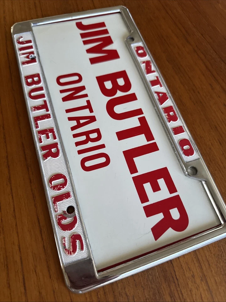 QUADRO DE PLACA VINTAGE RARO JIM BUTLER OLDSMOBILE CONCESSIONÁRIA ONTARIO CA - Imagem 2 de 3